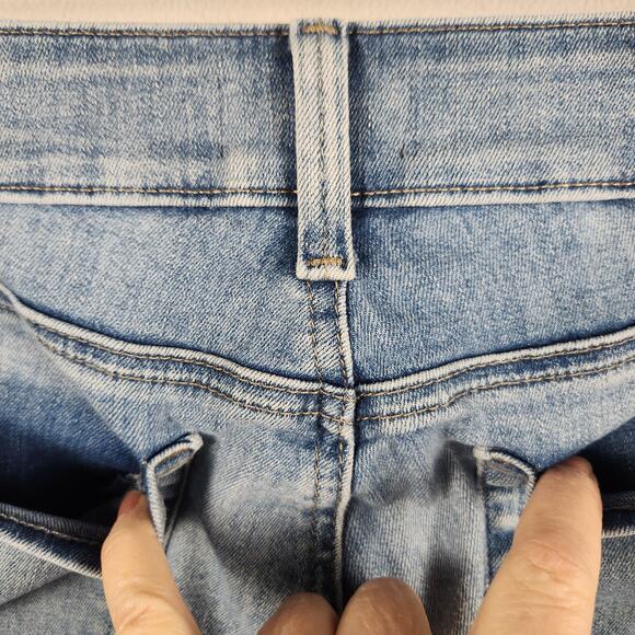 NYDJ Dayla Blue Light Wash High-Rise Wide Cuff Capri Denim Jeans Women's Size 14 - Picture 9 of 15